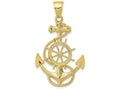 FJC Finejewelers 10k Yellow Gold Large Anchor Wwithheel Charm