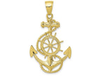 FJC Finejewelers 10k Yellow Gold Large Anchor Wwithheel Charm