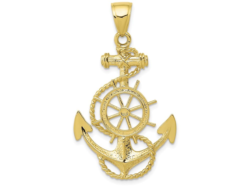 FJC Finejewelers 10k Yellow Gold Large Anchor Wwithheel Charm
