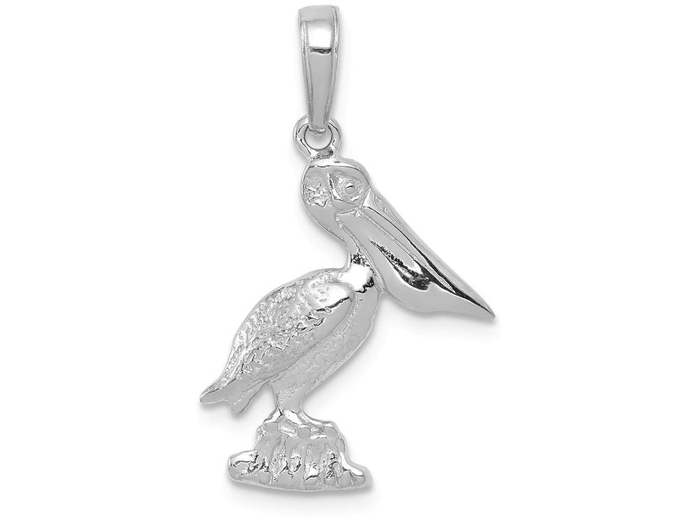 FJC Finejewelers 10k White Gold Pelican Standing Charm