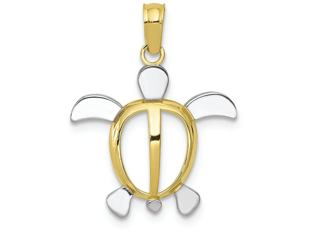 FJC Finejewelers 10k Two-tone Gold Sea Turtle Charm