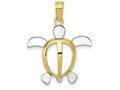 FJC Finejewelers 10k Two-tone Gold Sea Turtle Charm
