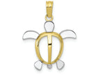 FJC Finejewelers 10k Two-tone Gold Sea Turtle Charm