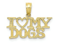 FJC Finejewelers 10k Yellow Gold I Heart My Dogs Charm