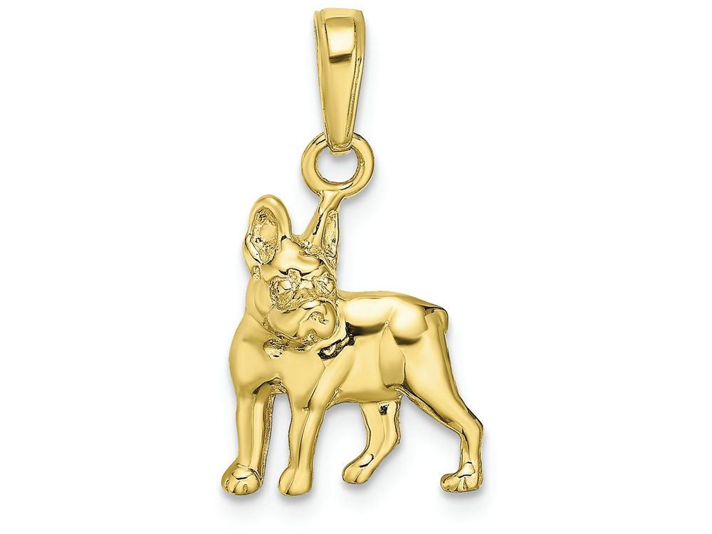 FJC Finejewelers 10k Yellow Gold Boston Terrier Dog Charm
