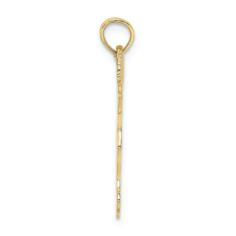 FJC Finejewelers 10k Yellow Gold Cheerleader with Pom-poms Charm