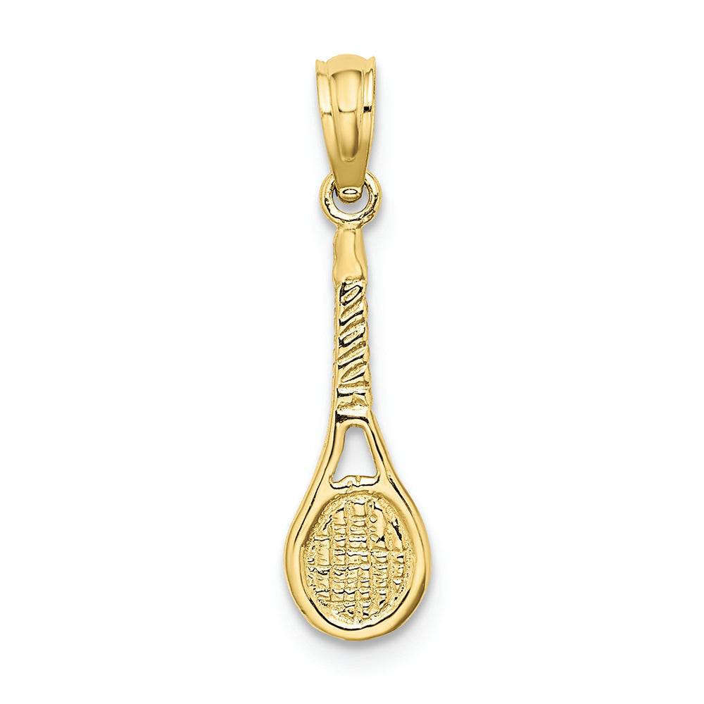 FJC Finejewelers 10k Yellow Gold Tennis Racquet Charm