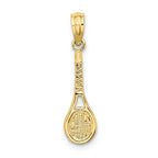 FJC Finejewelers 10k Yellow Gold Tennis Racquet Charm