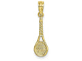 FJC Finejewelers 10k Yellow Gold Tennis Racquet Charm