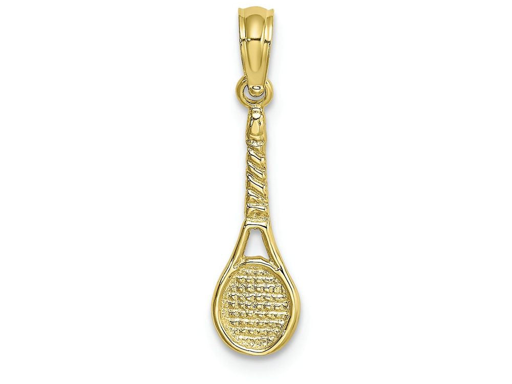 FJC Finejewelers 10k Yellow Gold Tennis Racquet Charm
