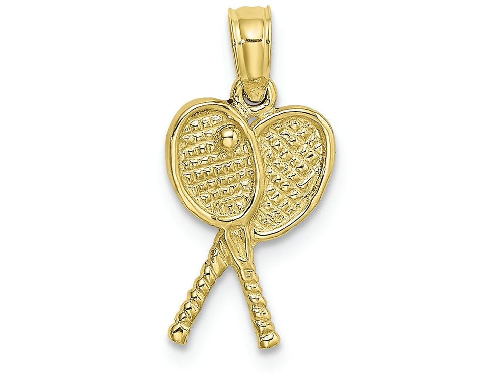 FJC Finejewelers 10k Yellow Gold Tennis Racquets Charm