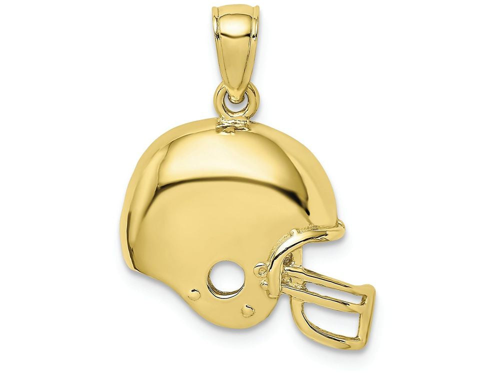 FJC Finejewelers 10k Yellow Gold Football Helmet Charm