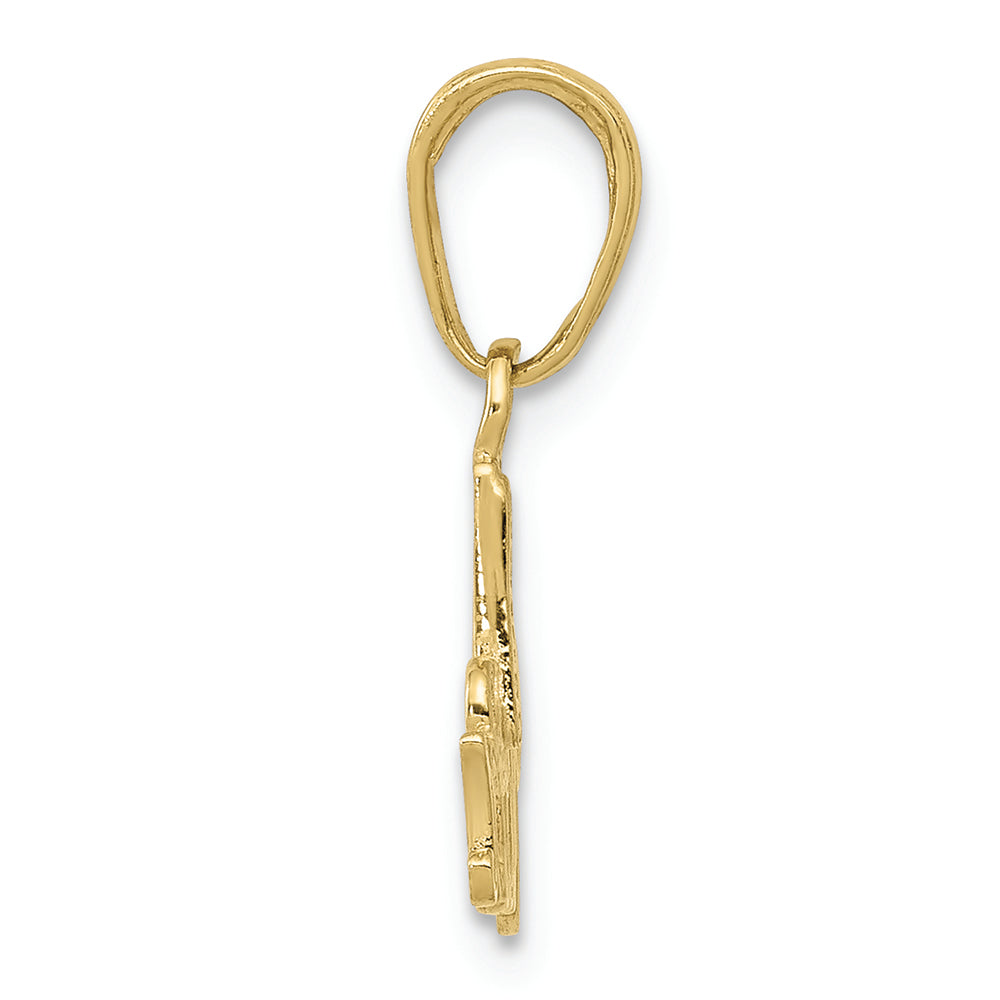 FJC Finejewelers 10k Yellow Gold #1 Mom Charm