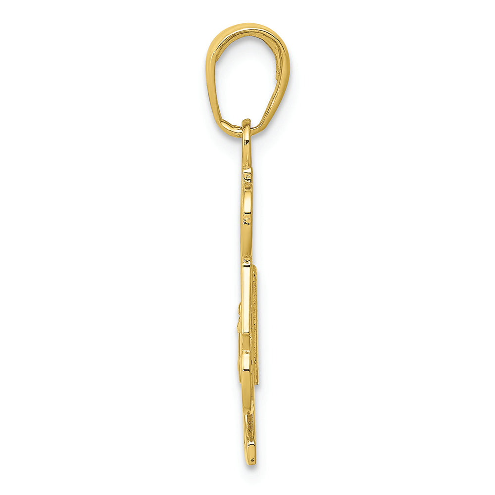 FJC Finejewelers 10k Yellow Gold #1 Dad Charm