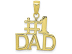 FJC Finejewelers 10k Yellow Gold #1 Dad Charm 20 x 23mm