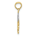 FJC Finejewelers 10k Yellow Gold Princess with White Crown Charm