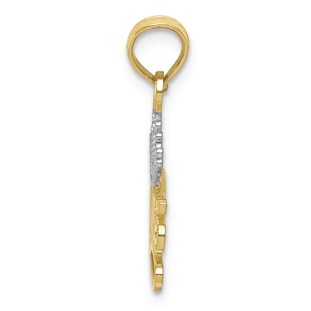 FJC Finejewelers 10k Yellow Gold Princess with White Crown Charm