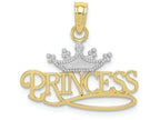 FJC Finejewelers 10k Yellow Gold Princess with White Crown Charm