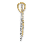 FJC Finejewelers 10k Yellow Gold with with Rhodium Butterfly Charm
