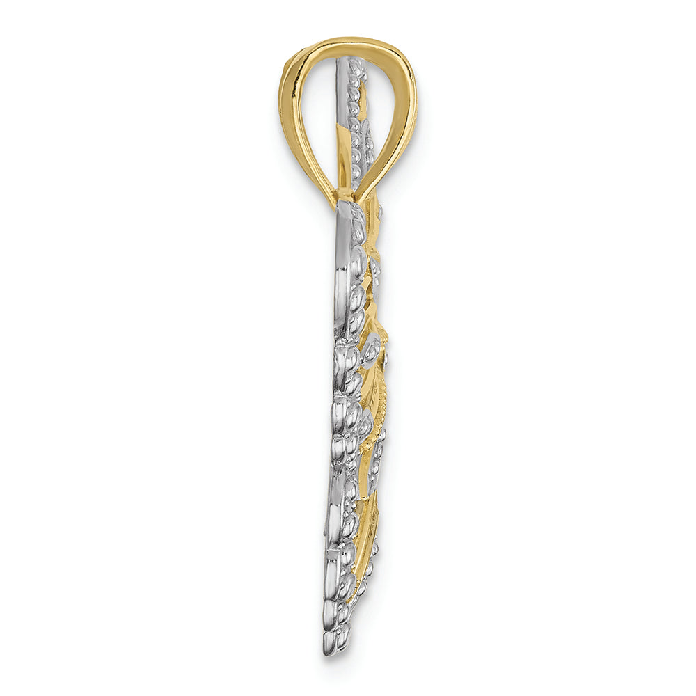 FJC Finejewelers 10k Yellow Gold with with Rhodium Butterfly Charm