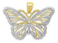 FJC Finejewelers 10k Yellow Gold with with Rhodium Butterfly Charm
