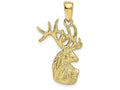 FJC Finejewelers 10k Yellow Gold Polished Deer Head Charm