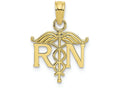 FJC Finejewelers 10k Yellow Gold Registered Nurse Charm