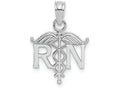 FJC Finejewelers 10k White Gold Registered Nurse Charm