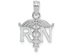FJC Finejewelers 10k White Gold Registered Nurse Charm