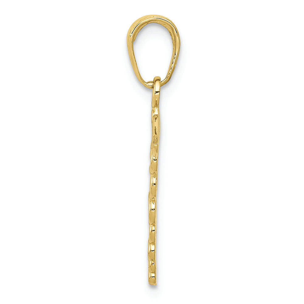 FJC Finejewelers 10k Yellow Gold Caduceus Charm