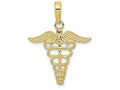 FJC Finejewelers 10k Yellow Gold Caduceus Charm