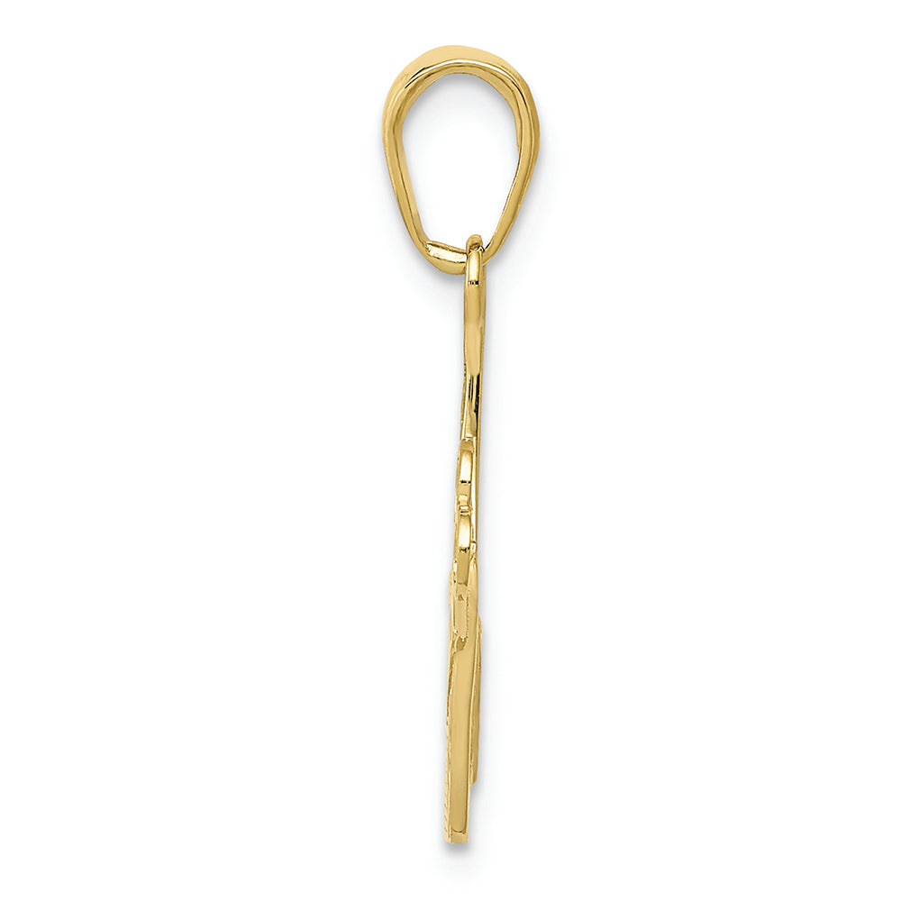 FJC Finejewelers 10k Yellow Gold Hairdresser Comb Scissors Charm
