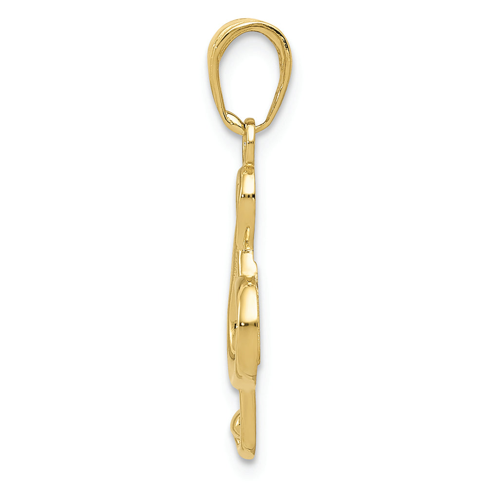 FJC Finejewelers 10k Yellow Gold Treble Clef Note - Music Note Charm