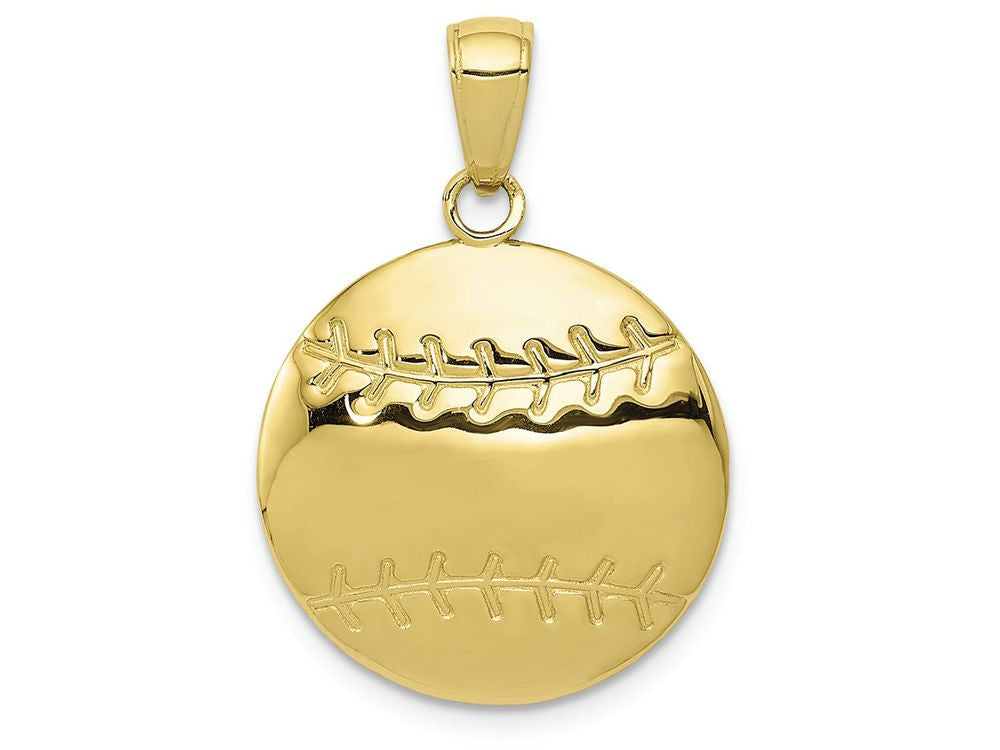 FJC Finejewelers 10k Yellow Gold Bright Cut Baseball Charm