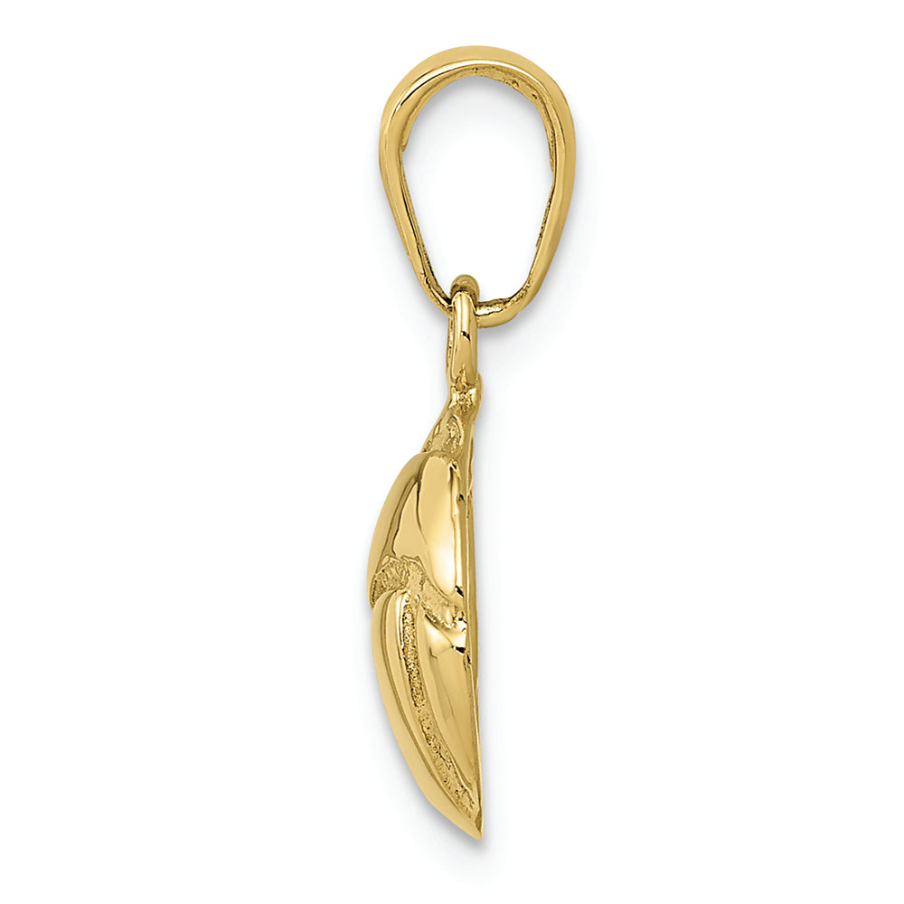 FJC Finejewelers 10k Yellow Gold Solid Satin Bright Cut Volleyball Charm