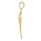 FJC Finejewelers 10k Yellow Gold Basketball Net Charm Cut-out Textured