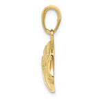 FJC Finejewelers 10k Yellow Gold Bright Cut Medium Football Charm