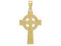FJC Finejewelers 10k Yellow Gold Lrg Celtic Cross with Eternity Circle Design Texture Charm