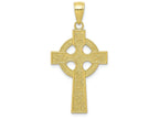 FJC Finejewelers 10k Yellow Gold Lrg Celtic Cross with Eternity Circle Design Texture Charm