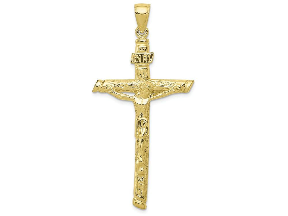 FJC Finejewelers 10k Yellow Gold Large Inri Crucifix Charm