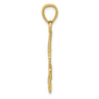 FJC Finejewelers 10k Gold Polished Anchor with Rope Charm