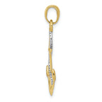 FJC Finejewelers 10k with Y Gold Polished Anchor with Rope Charm