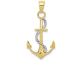 FJC Finejewelers 10k with Y Gold Polished Anchor with Rope Charm
