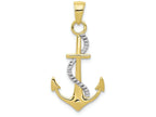 FJC Finejewelers 10k with Y Gold Polished Anchor with Rope Charm