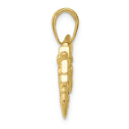FJC Finejewelers 10k Gold Polished Textured 3d Motorcycle Charm