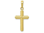 FJC Finejewelers 10k Yellow Gold Cross with Stripped Border Charm