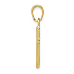 FJC Finejewelers 10k Yellow Gold Cross with Stripped Border Charm