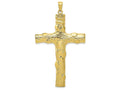FJC Finejewelers 10k Yellow Gold Large Nugget Cross Accent Charm