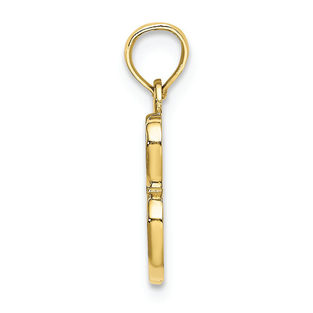 FJC Finejewelers 10k Yellow Gold B Script Initial Charm