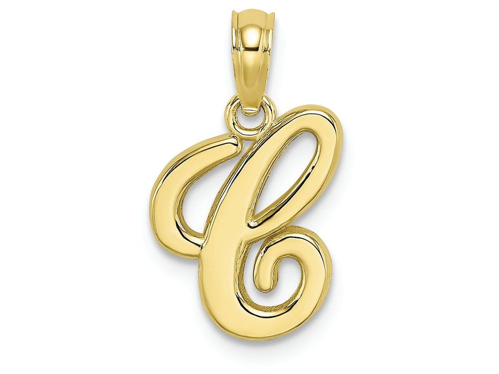 FJC Finejewelers 10k Yellow Gold C Script Initial Charm